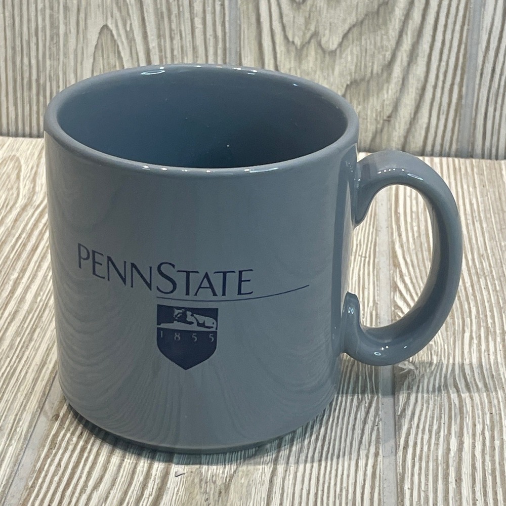 Penn State Nittany Lions Coffee Mug Gray Ceramic Made in England 1855 Shield